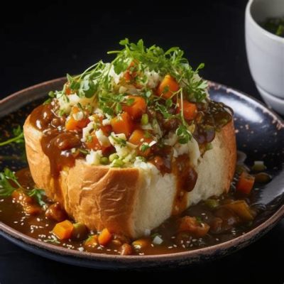  Bunny Chow: สัมผัสความเผ็ดร้อนของ咖urry และความนุ่มละมุนของขนมปัง!